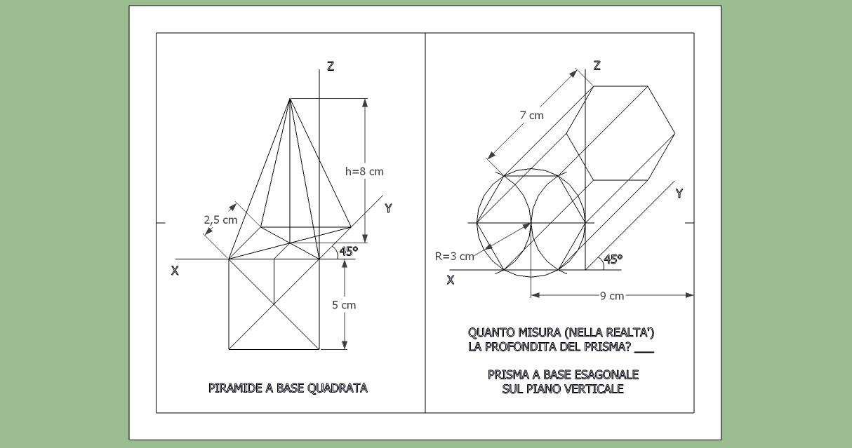 prisma a base esagonale :: Educazione Tecnologica
